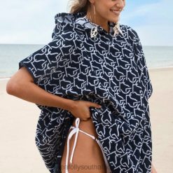 Accessories True Navy 6XZD4774 Women Seafolly Sf Monogram Towel Poncho