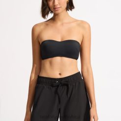 Clothes Black 6XZD4636 Women Seafolly Collective Mid Length Boardshort