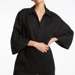 Clothes Black 6XZD4705 Women Seafolly Jetset Pullover Kaftan