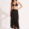 Clothes Black 6XZD4724 Women Seafolly The Wrap Skirt