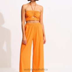 Clothes Mandarin 6XZD4751 Women Seafolly Crinkle Beach Pant