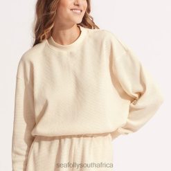 Clothes Natural 6XZD4662 Women Seafolly Waffle Sweat Top