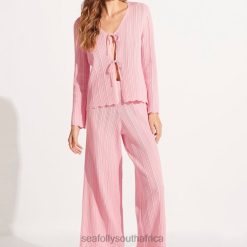 Clothes Parfait Pink 6XZD4648 Women Seafolly Crochet Tie Knit Top