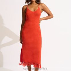 Clothes Tamarillo 6XZD4657 Women Seafolly Maxi Knit Cover Up