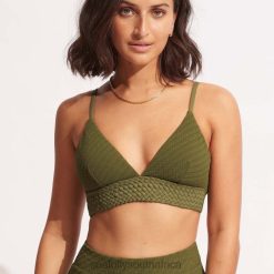 Swimwear Avocado 6XZD4220 Women Seafolly Willow Banded Bralette