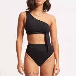 Swimwear Black 6XZD4206 Women Seafolly Collective High Cut Rio