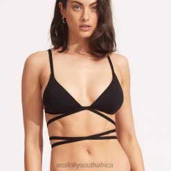 Swimwear Black 6XZD4238 Women Seafolly Collective Tri Bra With Wrap Around Strap