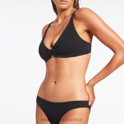 Swimwear Black 6XZD4275 Women Seafolly Isla Rib Hipster Pant