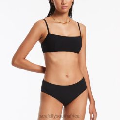 Swimwear Black 6XZD4313 Women Seafolly Jetset Boy Leg Pant