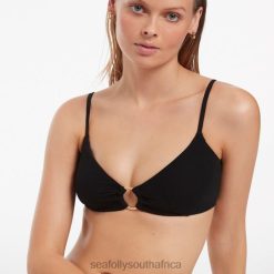 Swimwear Black 6XZD4405 Women Seafolly Jetset Trim Bralette