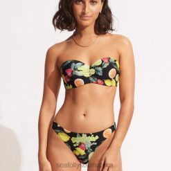 Swimwear Black 6XZD4584 Women Seafolly Lemoncello High Cut Rio