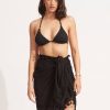 Swimwear Black 6XZD4715 Women Seafolly Cotton Gauze Sarong