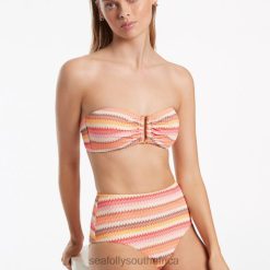Swimwear Candy 6XZD4556 Women Seafolly Capri Stripe High Waist Pant