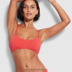 Swimwear Fiestacoral 6XZD4535 Women Seafolly Sea Dive BraletteFiesta Coral