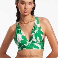 Swimwear Green 6XZD4563 Women Seafolly Floreale Soft Tri Top