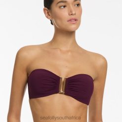 Swimwear Port 6XZD4287 Women Seafolly Jetset Bandeau Bikini Top