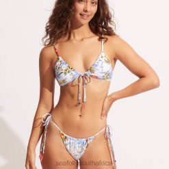 Swimwear Powder Blue 6XZD4572 Women Seafolly Coast To Coast Drawstring Bralette