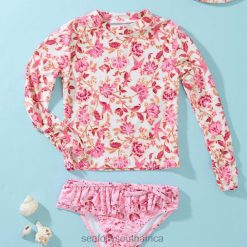 Swimwear Spice 6XZD4799 Children Seafolly Silk Road Girls Ruffle Brief Surf Set