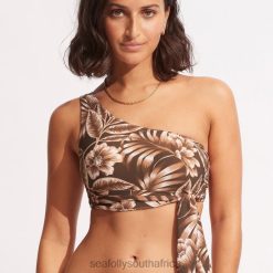 Swimwear Tiramisu 6XZD4592 Women Seafolly Island In The Sun One Shoulder Top