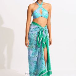 Swimwear Vivid Green 6XZD4717 Women Seafolly Sea Skin Sarong
